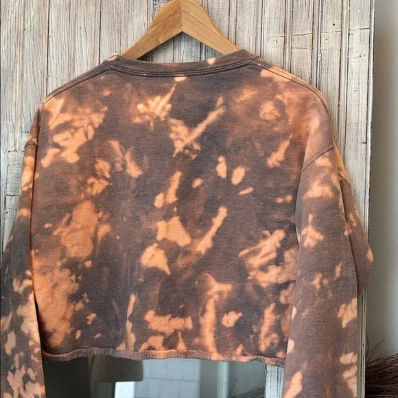 Fruit of the Loom Tie Dye Cropped Sweatshirt Size L - Picture 4 of 6